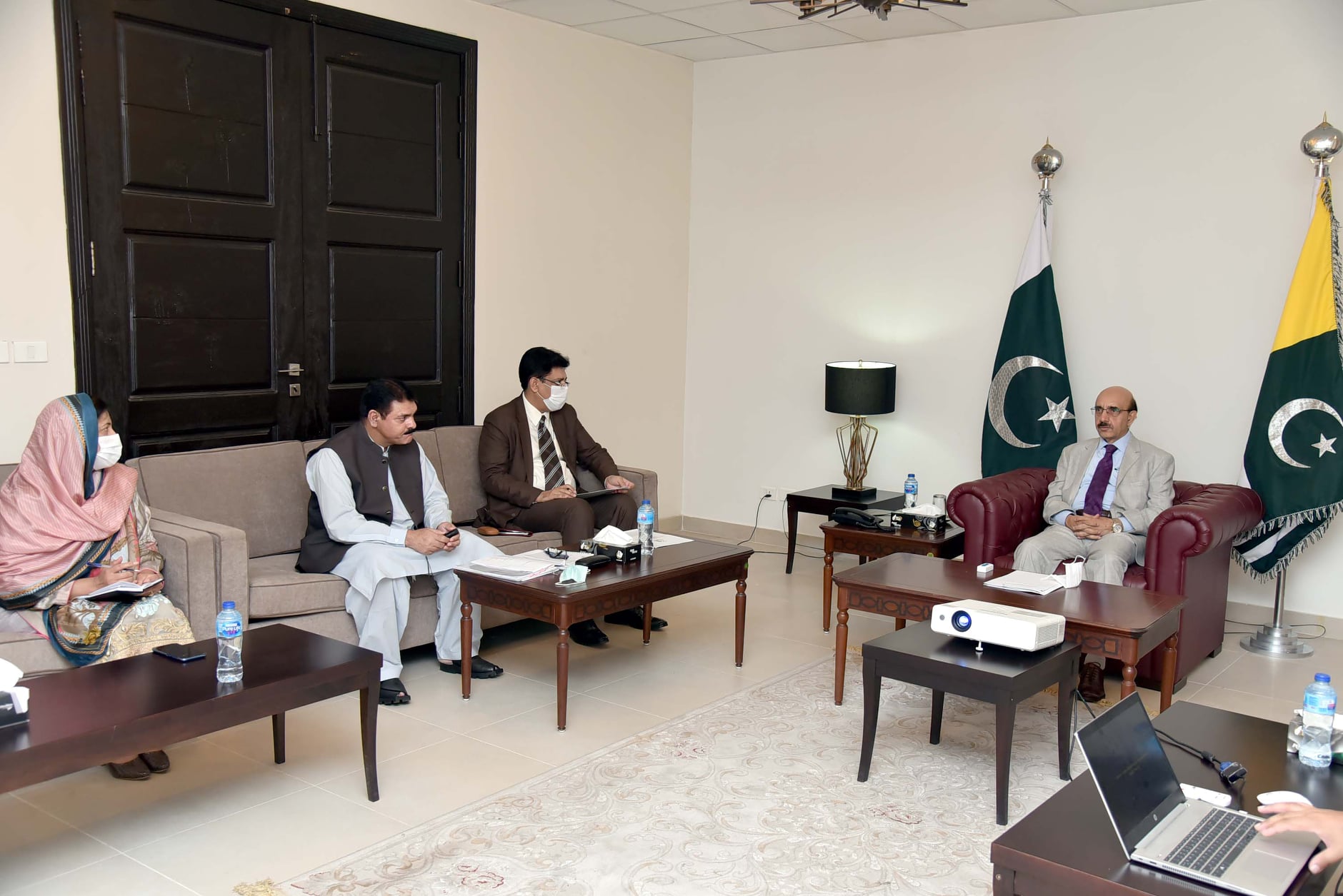 Dr. Sajid Mahmood Chauhan Meeting with the President of AJ&K